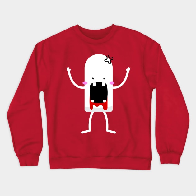 Angry Tampon Crewneck Sweatshirt by JakeRhodes